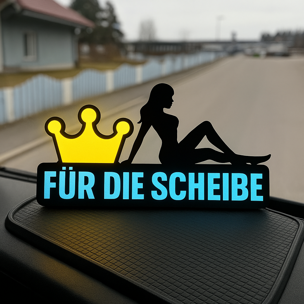 Lightbox sign mounted to the windscreen — Window version